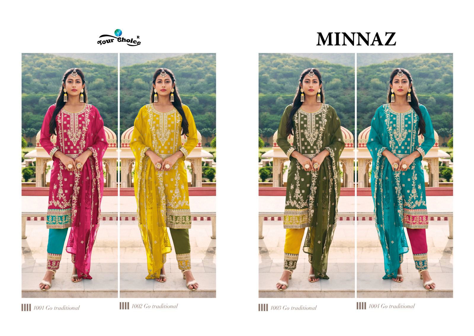 Minnaz By Your Choice Embroidery Readymade Suits Catalog